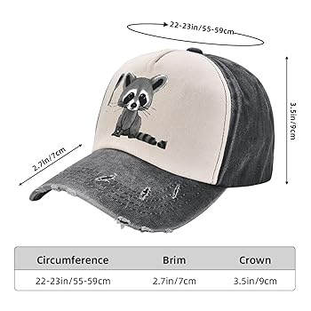 Cartoon Cute Raccoon Unisex Sports Cap Versatile Baseball